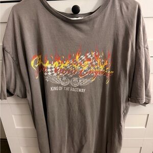 Garage Gray Tee with Flame Graphic